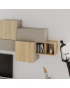 Parete attrezzata colore cashmere e rovere Tromen 260 cm
