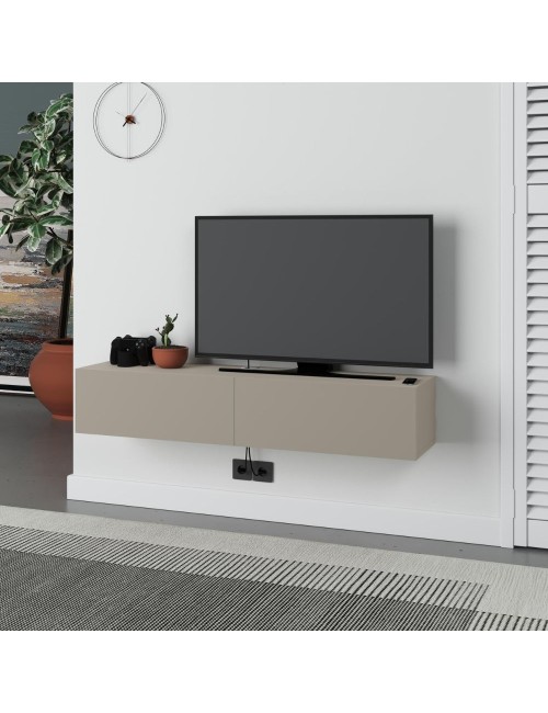 Mobile porta Tv sospeso ante a ribalta Francy colore cashmere 135