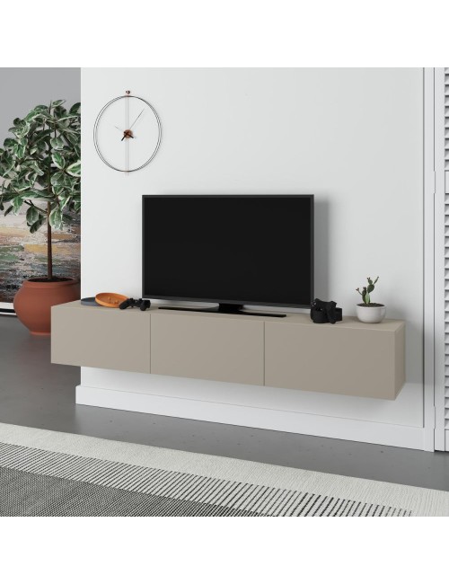 Mobile porta Tv sospeso 3 ante a ribalta Francy colore cashmere 180x30x30H