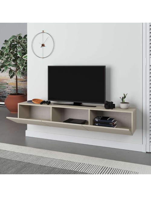 Mobile porta Tv sospeso 3 ante a ribalta Francy colore cashmere 180x30x30H