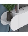 Mobile porta tv capsule con due ante a ribalta e ripiani laterali colore bianco 195 cm