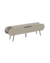 Mobile porta tv capsule con due ante a ribalta e ripiani laterali colore cashmere 195 cm