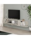 Mobile porta tv sospeso Tone con anta a ribalta e vano a giorno colore cashmere