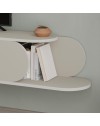 Mobile porta tv sospeso Tone con anta a ribalta e vano a giorno colore cashmere