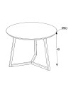 Tavolino da salotto Klint con piano effetto marmo nero arabesque e gambe nere