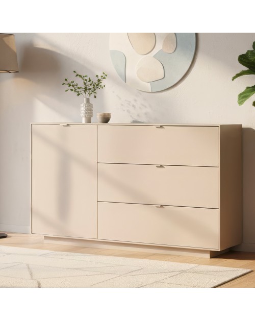 Madia Sivas51A con anta e 3 cassetti colore cashmere 160 cm
