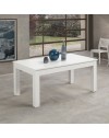 Tavolo allungabile Lipsia 160x90 colore bianco larice con gambe centrali in legno massiccio