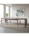 Tavolo allungabile Lipsia 160x90 colore grigio larice con gambe centrali in legno massiccio