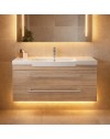 Mobile bagno con due cassetti Amanda colore palissandro larice 118 – lavabo escluso