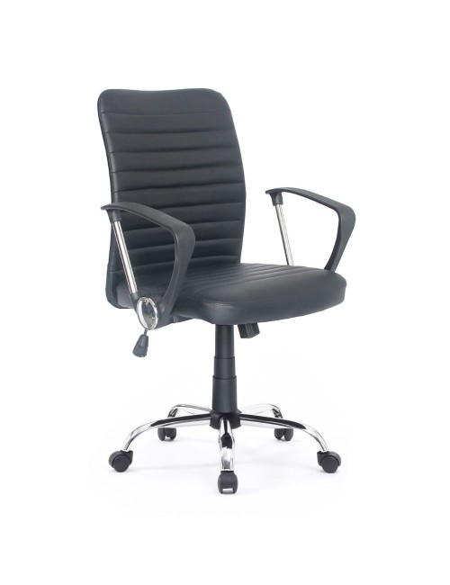 Poltrona ufficio base cromata Asgar colore nero