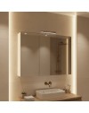 Specchiera bagno Favignana 90x68 cm con 3 ante a specchio contenitore e struttura bianca
