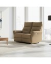 Divano recliner Softwave 2 posti elettrico in tessuto camel 134 cm