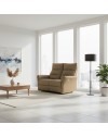 Divano recliner Softwave 2 posti elettrico in tessuto camel 134 cm