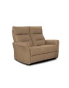 Divano recliner Softwave 2 posti elettrico in tessuto camel 134 cm