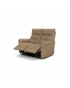 Divano recliner Softwave 2 posti elettrico in tessuto camel 134 cm