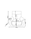 Poltrona relax Elysio con recliner elettrico in tessuto sabbia