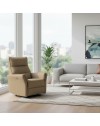 Poltrona relax softwave recliner elettrico in tessuto camel – Comfort garantito
