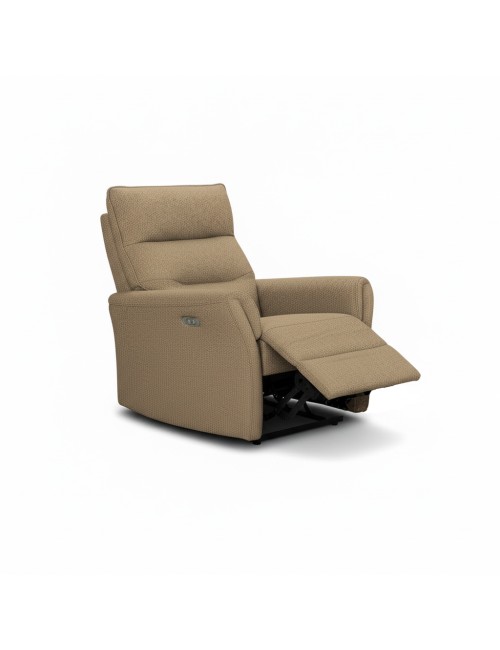 Poltrona relax softwave recliner elettrico in tessuto camel – Comfort garantito