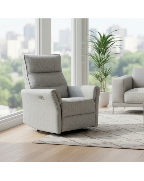Poltrona relax softwave recliner elettrico in tessuto grigio – Comfort garantito
