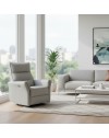 Poltrona relax softwave recliner elettrico in tessuto grigio – Comfort garantito