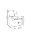 Poltrona relax softwave recliner elettrico in tessuto grigio – Comfort garantito