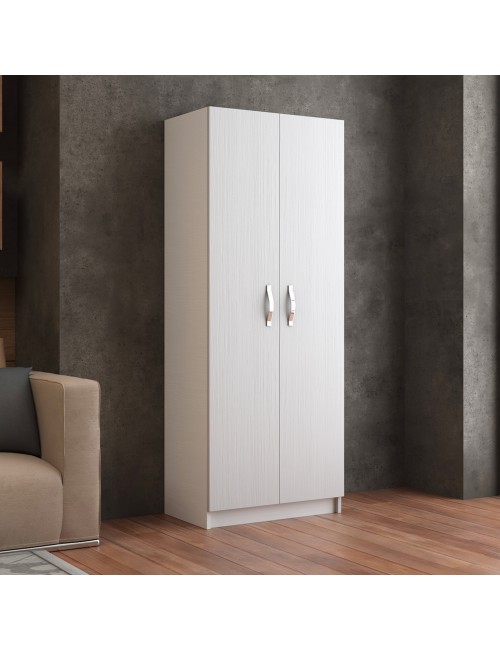 Armadio Scarpiera 2 Ante e 5 Ripiani Gabriella 180 Bianco Frassinato