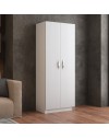 Armadio scarpiera 2 ante e 5 ripiani Gabriella 180 colore bianco frassinato