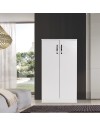Armadio scarpiera 2 ante e 3 ripiani Gabriella 130 colore bianco frassinato