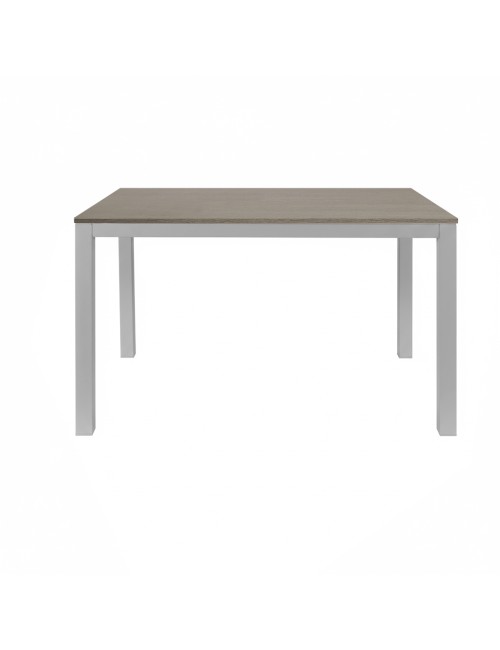 Tavolo Rettangolare 120x80 Struttura Alluminio e Piano Larice Grigio