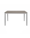 Tavolo rettangolare allungabile 120x80 struttura alluminio e piano larice grigio Monster