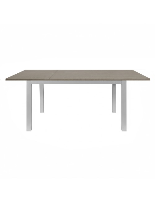 Tavolo Rettangolare 120x80 Struttura Alluminio e Piano Larice Grigio