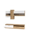 Parete attrezzata rovere e bianco Tokio 235x44,1x195h