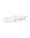 Parete attrezzata rovere e bianco Tokio 235x44,1x195h