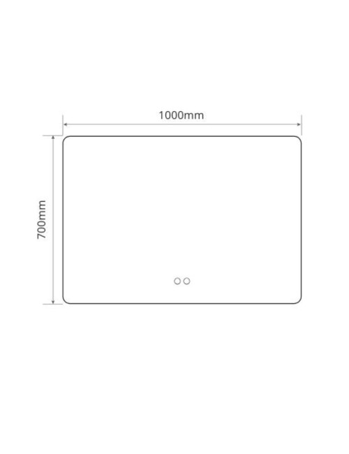 Specchio smart rettangolare YJ-70100A con retroilluminazione 100x70