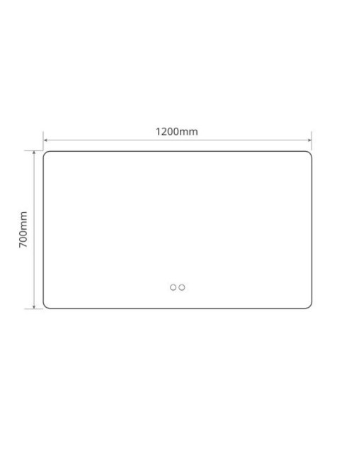 Specchio smart rettangolare YJ-70120A con retroilluminazione 120x70