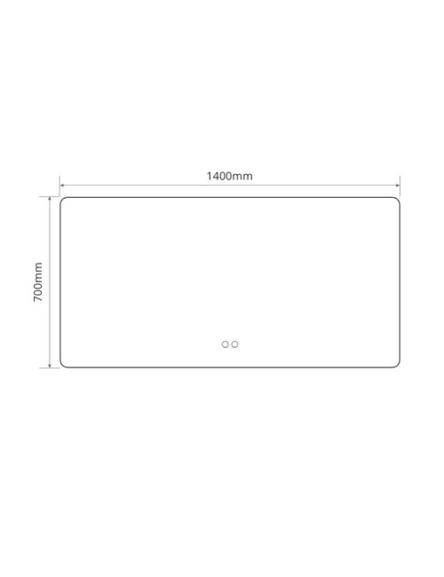 Specchio smart rettangolare YJ-70140A con retroilluminazione 140x70