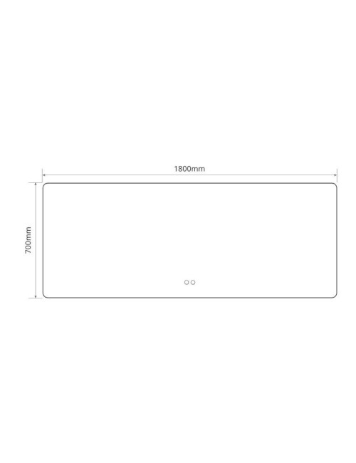 Specchio smart rettangolare YJ-70180A con retroilluminazione 180x70