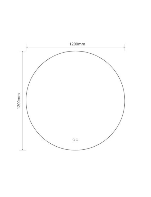 Specchio smart rotondo anti-appannamento YJ-120A diametro 120x120
