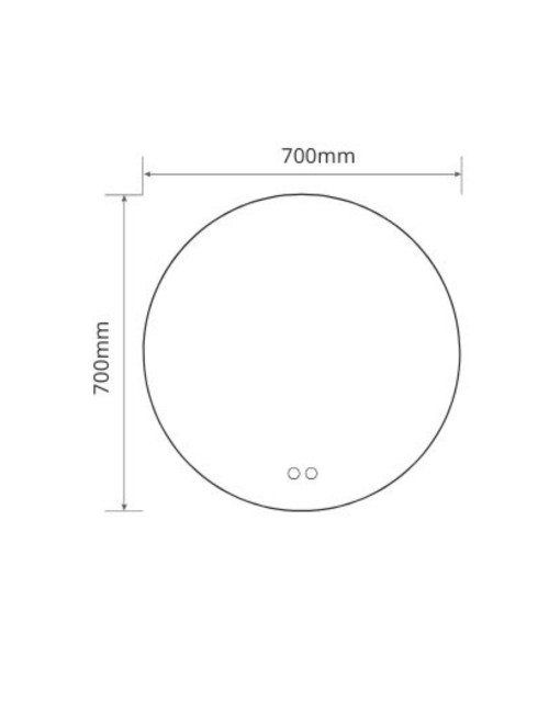 Specchio smart rotondo anti-appannamento YJ-70A diametro 70x70