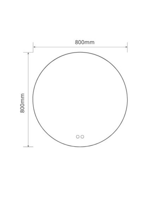 Specchio smart rotondo anti-appannamento YJ-80A diametro 80x80