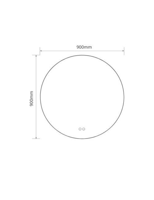 Specchio smart rotondo anti-appannamento YJ-90A diametro 90x90