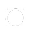Specchio smart rotondo anti-appannamento YJ-90A diametro 90x90