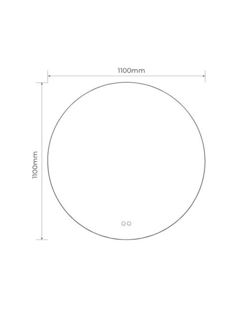 Specchio smart rotondo anti-appannamento YJ-110A diametro 110x110