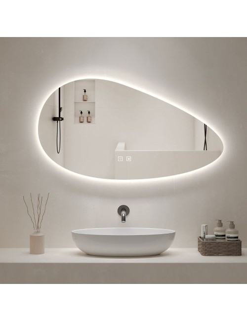Specchio smart forma irregolare anti-appannamento YJ-1024 diametro 90x60