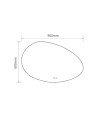Specchio smart forma irregolare anti-appannamento YJ-1024 diametro 90x60