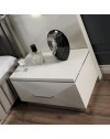 Camera da letto Rams armadio 2 ante scorrevoli colore bianco lucido