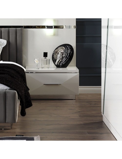 Camera da Letto Rams Armadio 2 Ante Scorrevoli Colore Bianco Lucido