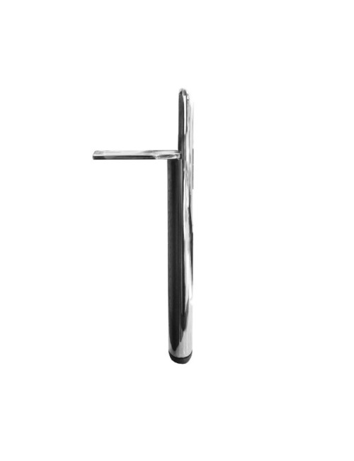 Piede in acciaio cromato per mobile Scoby H 17 cm.