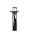 Piede in acciaio cromato per mobile Scoby H 17 cm.