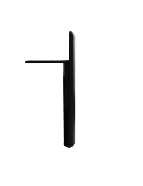Piede in acciaio nero per mobile Scoby H 17 cm.
